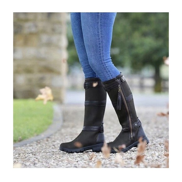 New with Tags Dublin Erne Boots Women's Size 7 Khaki Brown Knee High Riding Boot - Picture 5 of 16